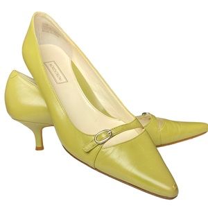 Nordstrom Shoes Nordstrom Spring Green Leather Kitten Heel
